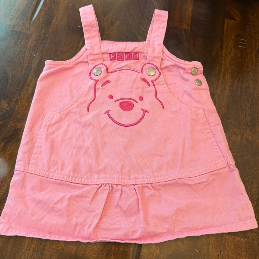 Vintage Y2K Disney Pink Pooh Bear Dress, size 18 mo